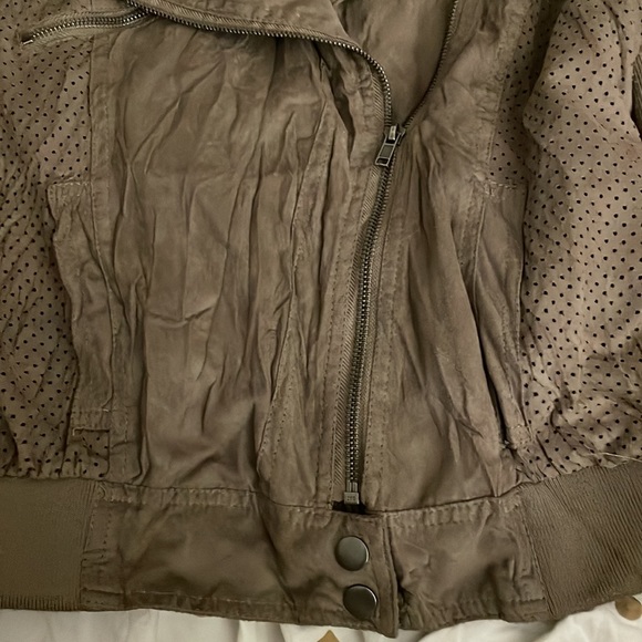 Forever 21 Taupe Bomber Jacket - Picture 3 of 6